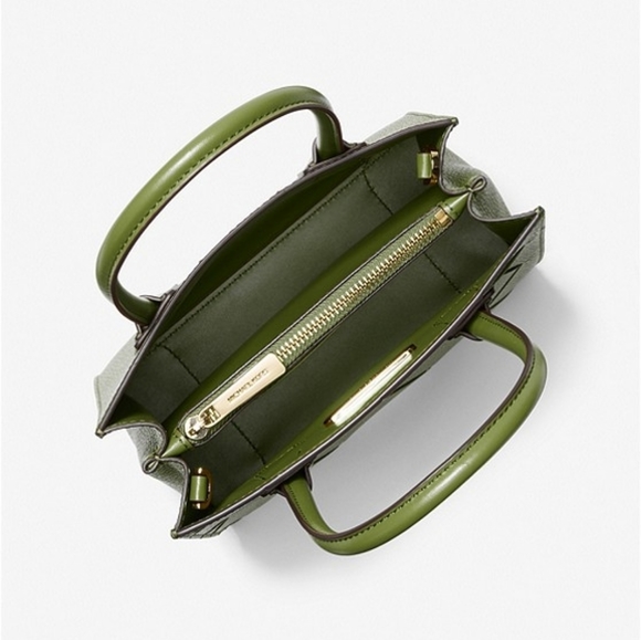 M. Kors Woven Leather Accordion Crossbody Bag - Picture 2 of 3